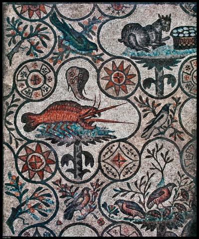 7 Aragosta e razza nel mosaico dell’aula teodoriana nord - ElioCiol©