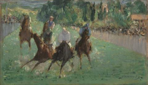 Édouard Manet. Alle corse, c. 1875, olio su tavola. Collezione Widener, 1942.9.41
