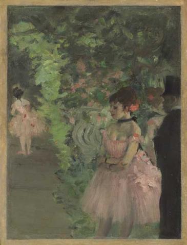 Edgar Degas. Ballerine dietro le quinte, 1876-1883, olio su tela. Ailsa Mellon Bruce Collection, 1970.17.25